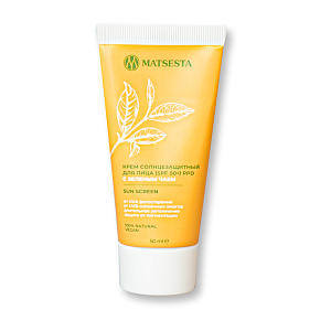 Matsesta, Солнцезащитный крем для лица c зеленым чаем  SPF 50+
